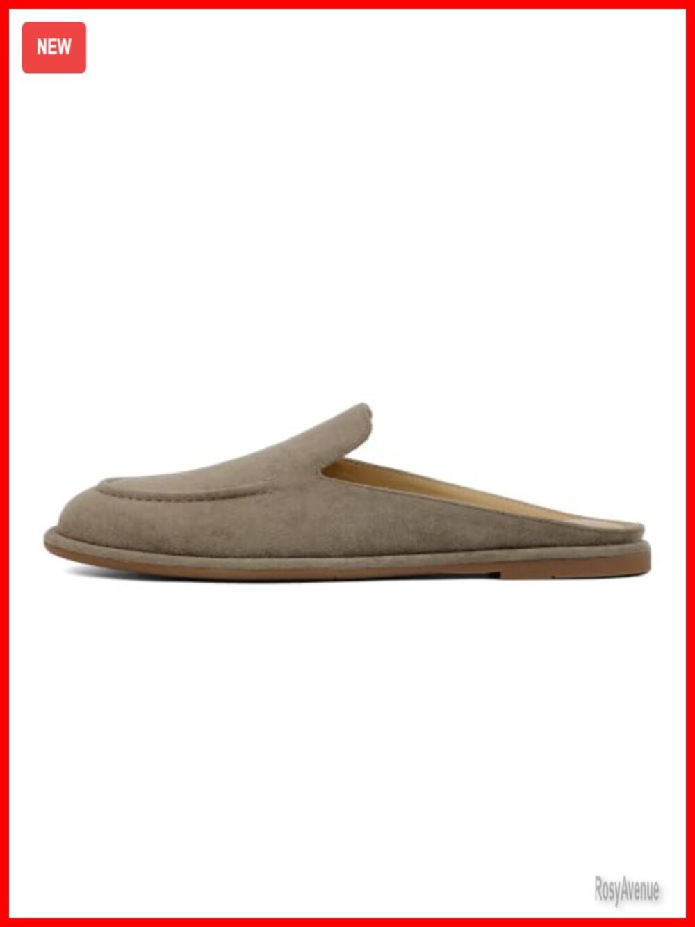 Faux Leather Slip On Mules for Women Rounded Toe Low Heel Loafers